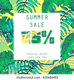 Vector Illustration of Summer sale for Design, Website, Background, Banner. Element Template