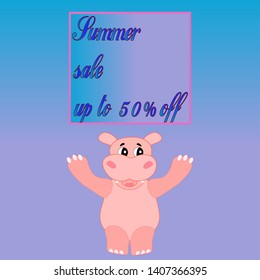 Vector illustration of summer sales, discount web banner template for your website with beautiful vector design Vector graphics