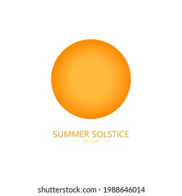 Vector Illustration of Summer Solstice.