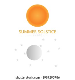 Vector Illustration of Summer Solstice.