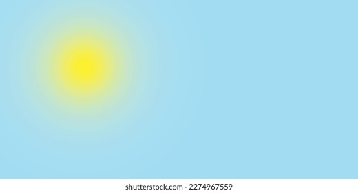 Vector illustration of the summer solstice. Blue background with bright sun and copy space