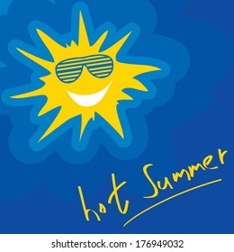 vector illustration summer sun