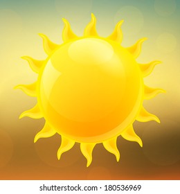 Ilustración vectorial de un sol de verano