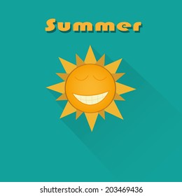 Vector Illustration of  Summer Sun