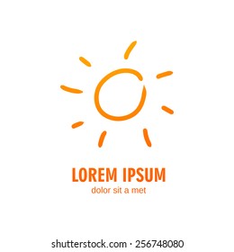 Vector Illustration of a Summer Sun Logo Design Template