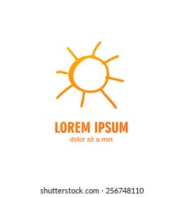 Vector Illustration of a Summer Sun Logo Design Template