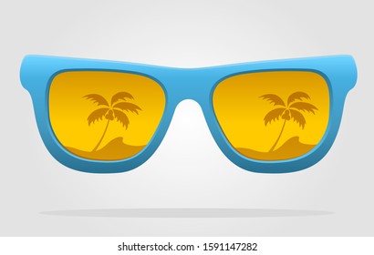 Vector Illustration Of Summer Surfer Sunglasses