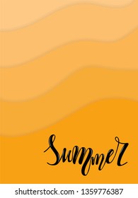 Vector illustration of summer text. Text design for banner templates, cards, covers, invitations, posters. Eps 10 