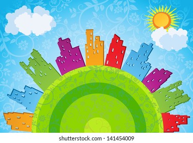 Vector illustration of a summer theme