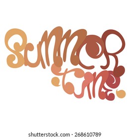 vector illustration of summer time letters