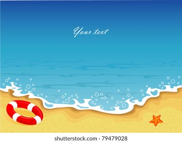 Vector illustration of Summer tropical banner