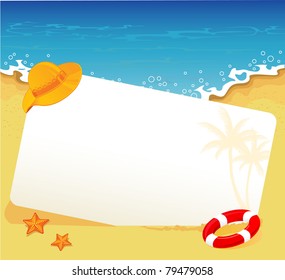 Vector illustration of Summer tropical banner