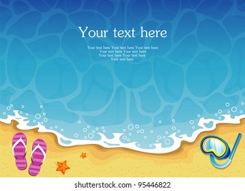 Vector illustration of Summer tropical banner