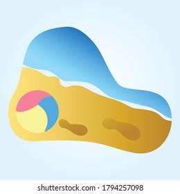 Vector illustration of Summer tropical isolated