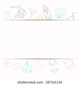 Vector Illustration of Summer Vacation Icons