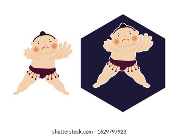 A vector illustration of Sumo wrestler.
Sumo is traditional Japanese national sport.
Character Design.
