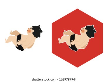 A vector illustration of Sumo wrestler.
Sumo is traditional Japanese national sport.
Character Design.
