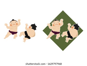 A vector illustration of Sumo wrestler.
Sumo is traditional Japanese national sport.
Character Design.
