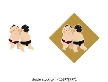 A vector illustration of Sumo wrestler.
Sumo is traditional Japanese national sport.
Character Design.
