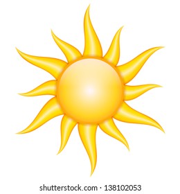 Vector illustration of sun