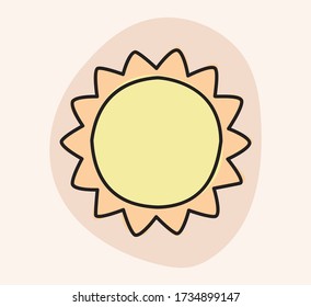 Vector illustration of the sun