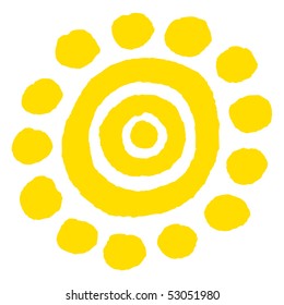 Vector illustration of sun.