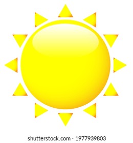 Vector illustration of the sun. Background for the weather . For phone . Children's picture to books . For development . Logo . 