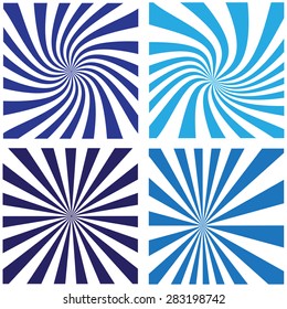 Vector illustration of Sun burst retro Pattern background. Blue



