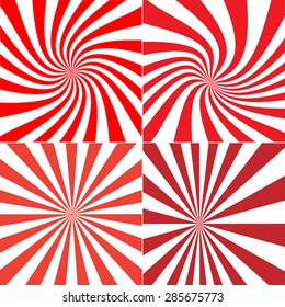 Vector illustration of Sun burst retro Pattern background. Red




