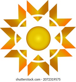 vector illustration of sun, can be used as logo, brand and mascot