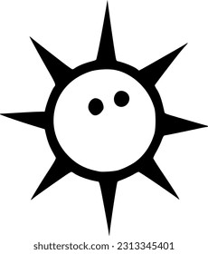 vector illustration of sun cartoon