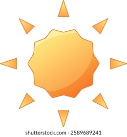 vector illustration of sun element 