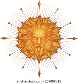 Vector illustration of Sun emblem