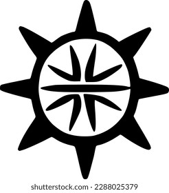 ilustración vectorial del icono solar