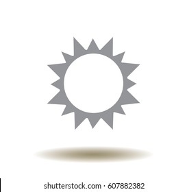 vector illustration of a sun icon.