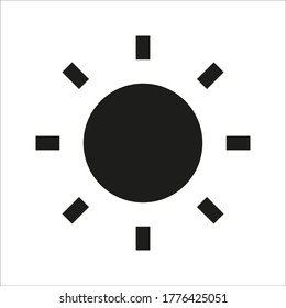 vector illustration of sun icon for brightness symbol on white background