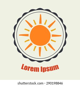 Vector illustration of sun icon design