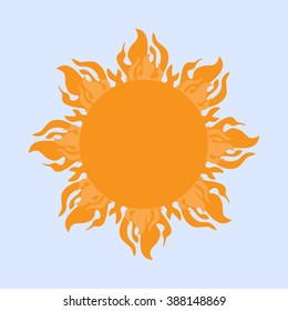 Vector illustration of sun Icon Isolated on White Background