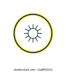Vector illustration of sun icon line. Beautiful atmosphere element also can be used as sunlight  icon element.