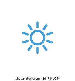 Vector illustration, sun icon. Line design template