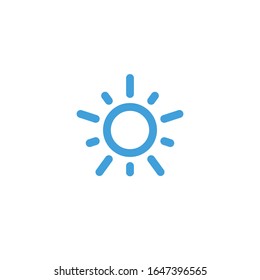 Ilustración vectorial, icono solar. Plantilla de diseño de línea