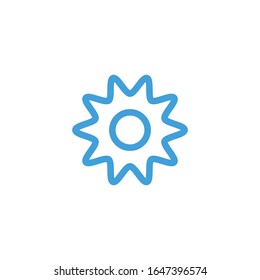 Ilustración vectorial, icono solar. Plantilla de diseño de línea