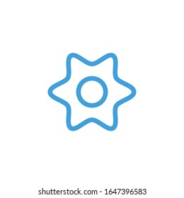 Vector illustration, sun icon. Line design template