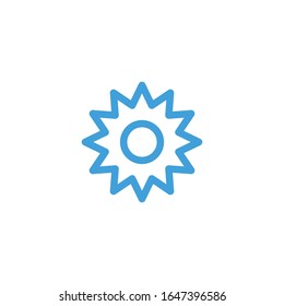 Vector illustration, sun icon. Line design template