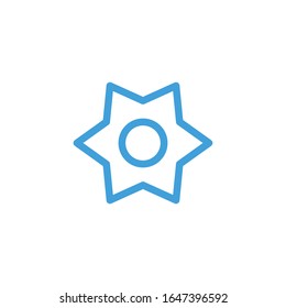 Vector illustration, sun icon. Line design template