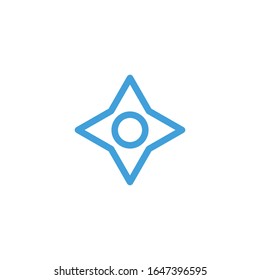 Vector illustration, sun icon. Line design template