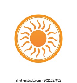 ilustración vectorial de la plantilla de diseño del logotipo del sol