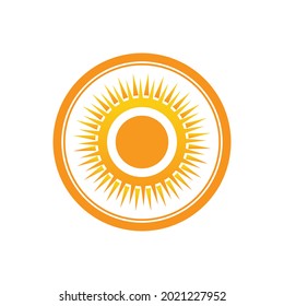 vector illustration of sun logo design template