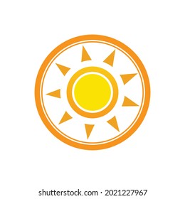 vector illustration of sun logo design template