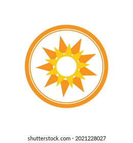 ilustración vectorial de la plantilla de diseño del logotipo del sol